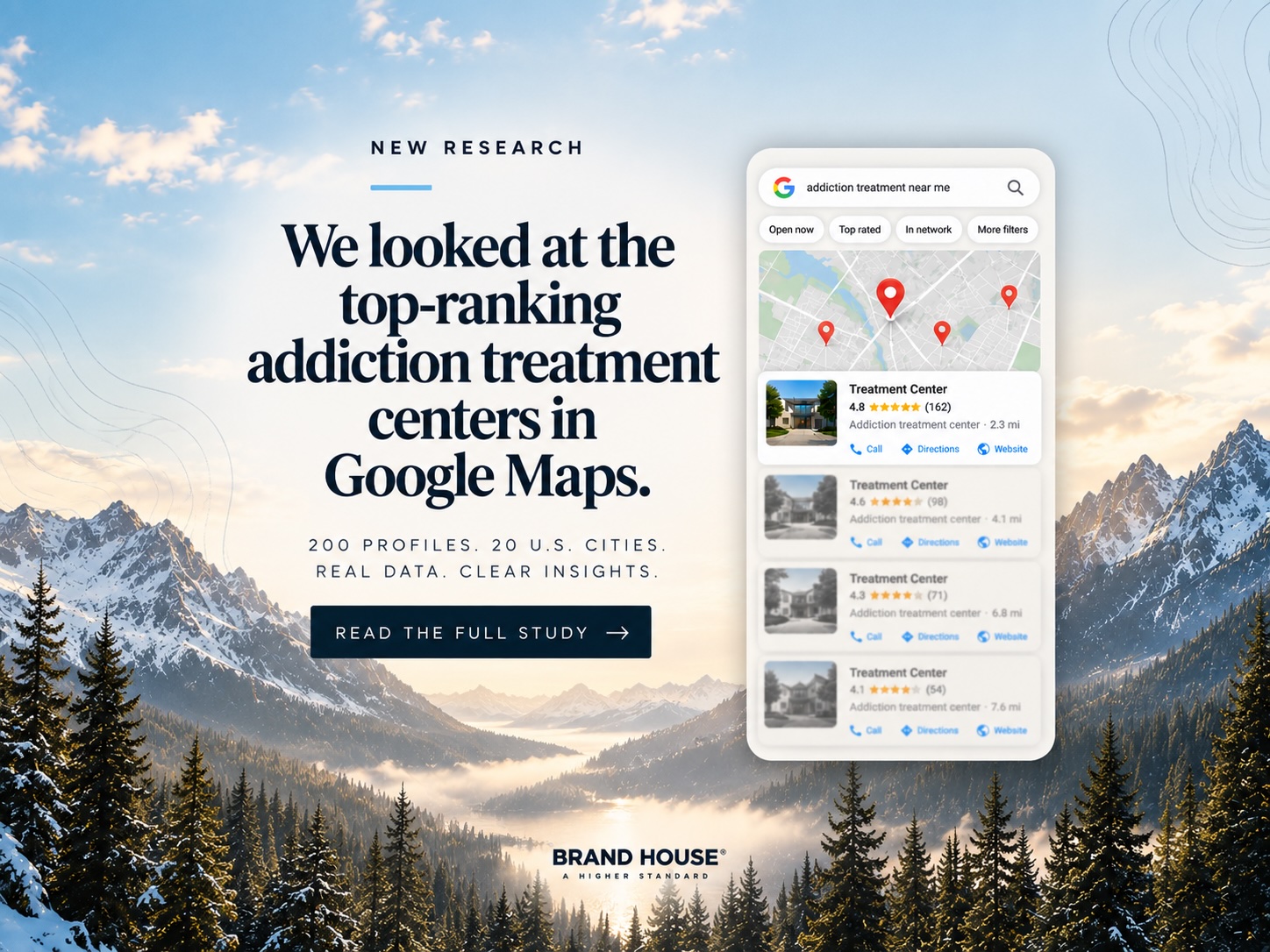 Brand House research report on Google Maps visibility for treatment centers